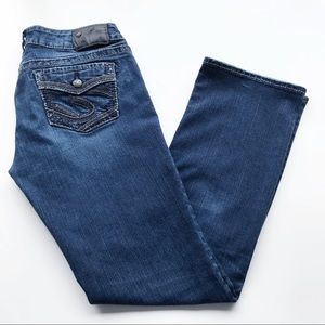 Silver Suki Womens Jeans Mid Slim Boot Cut Western